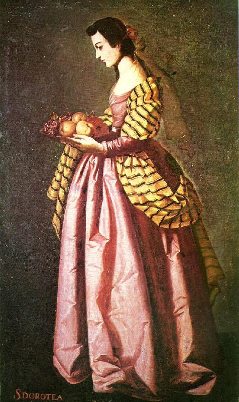 Francisco de Zurbaran st, dorotea. Sweden oil painting art